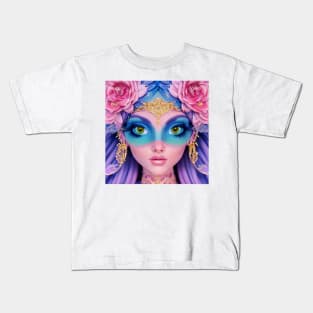 Photorealistic Concept Art Owl Goddess Kids T-Shirt